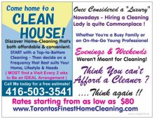 ★★INDEPENDENT-★CONDO Cleaner★Humber Bay--Parklawn--Lakeshore★★