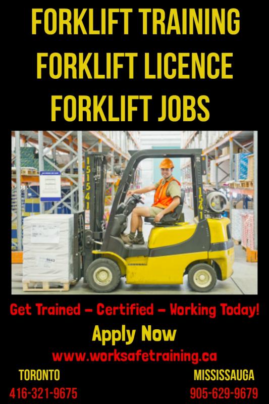 Forklift Training + Certification (Licence) + Jobs Image eClassifieds4u