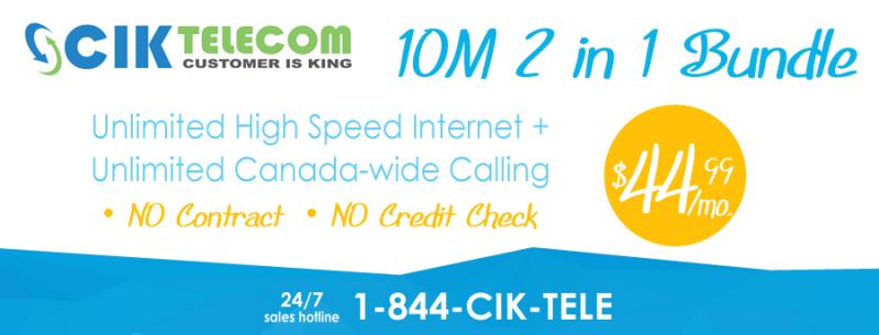 Buy Now 10M FTTN 2 in 1 Bundle plan at $44.99/m , No Contract, No Credit Check Image eClassifieds4u