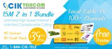Save on Cable Bundle Plan 15M Cable 2 in 1 just at $39.99/m + Free Home Phone.