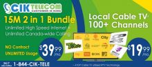 Buy CIK 15M Cable Bundle Plans -Worry Free for $39.99/m