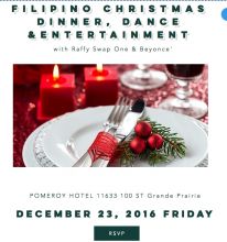Grande Prairie Filipino Christmas Dinner, Dance & Entertainment