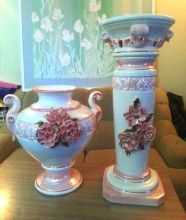 Antique Porcelain Capodimonte Pedestal & Jardiniere Image eClassifieds4u 4