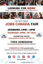 Sudbury Job Fair - April 19th, 2018