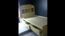 TWIN CAPTAIN'S BED with Matching Mirror and Free Mattress Image eClassifieds4U