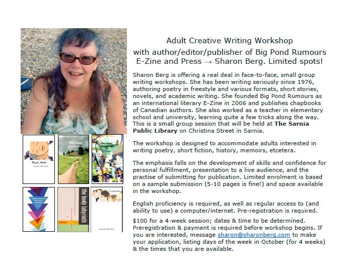 Adult Creative Writoing Workshop Image eClassifieds4u