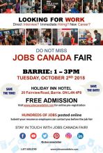 Barrie Job Fair – October 2nd, 2018