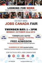 Thunder Bay Job Fair - October 22, 2018