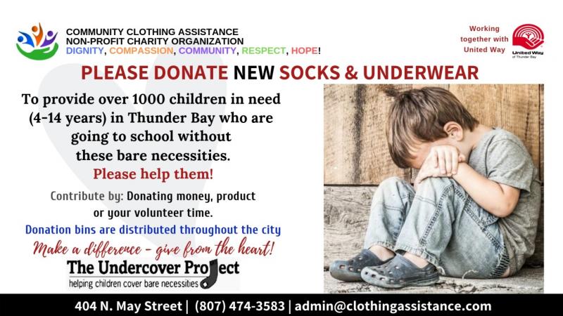 Donate 'New' Socks & Underwear - Undercover Project Image eClassifieds4u