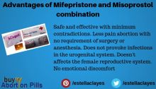 What are the advantages of mifepristone and misoprostol combination? Image eClassifieds4U