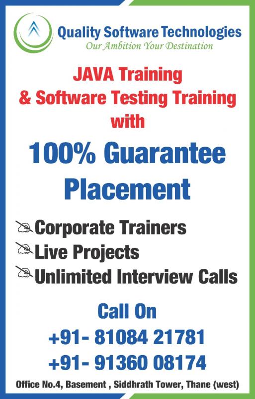 Best Software Testing Course in Thane - Kalyan @ Quality Software Technologies Image eClassifieds4u