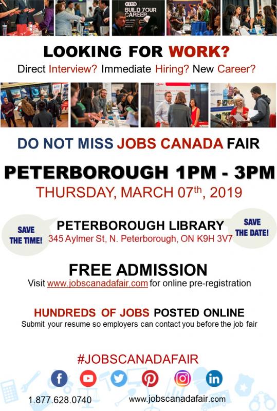 Peterborough Job Fair - 07 march 2019 Image eClassifieds4u