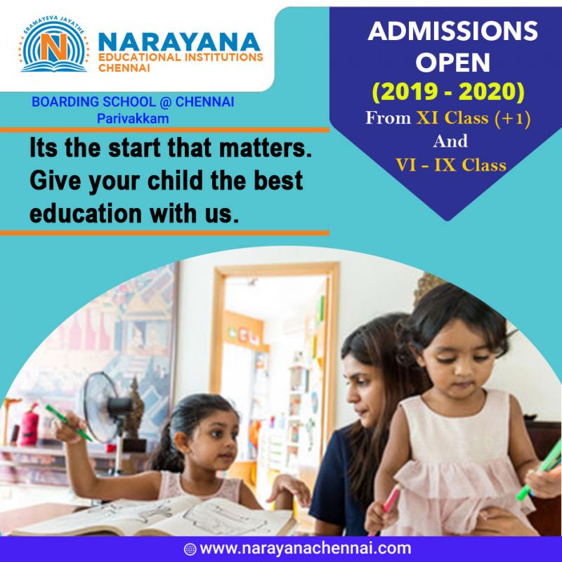 Narayana, provides best boarding school hostel facilities in chennai branch. Image eClassifieds4u