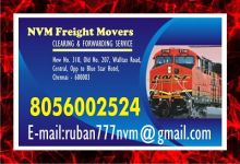 NVM Freight Movers Since 1979 | 8056002524 | Chennai Rly. Clearing Agency | 1127 |